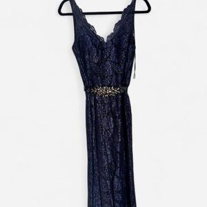 ADRIENNE PAPELL Navy Formal Gown